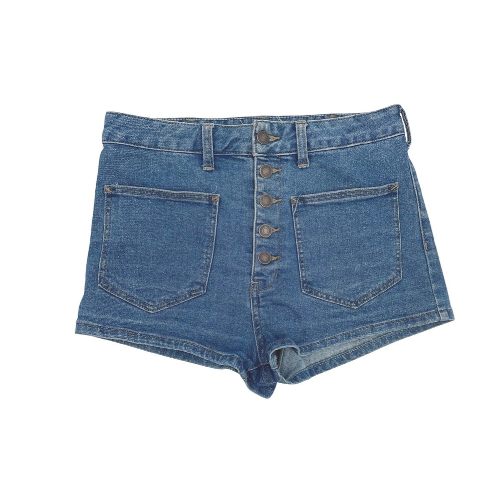 We‎ The Free Denim Shorts Womens 27 Blue High Rise Button Fly Festival Western